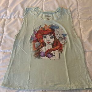Disney Women's Ariel Muscle Tee - Mint Green